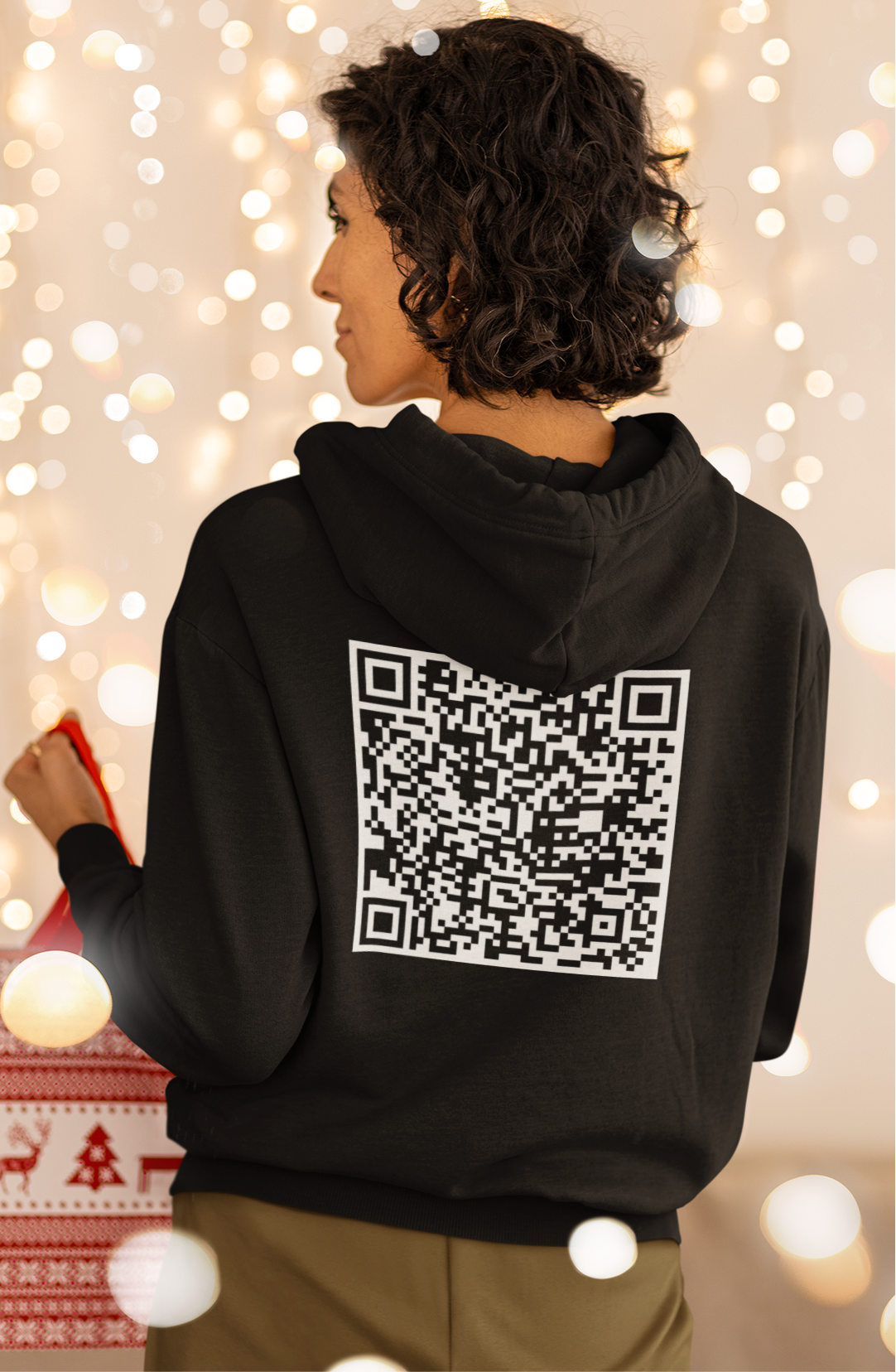 QR Code "FU" Hoodie (QR Code On Front & Back)