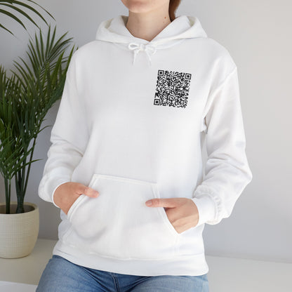 White QR Code Hoodie