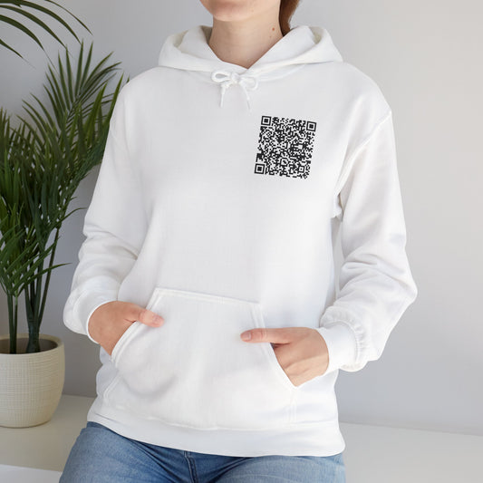 White QR Code Hoodie
