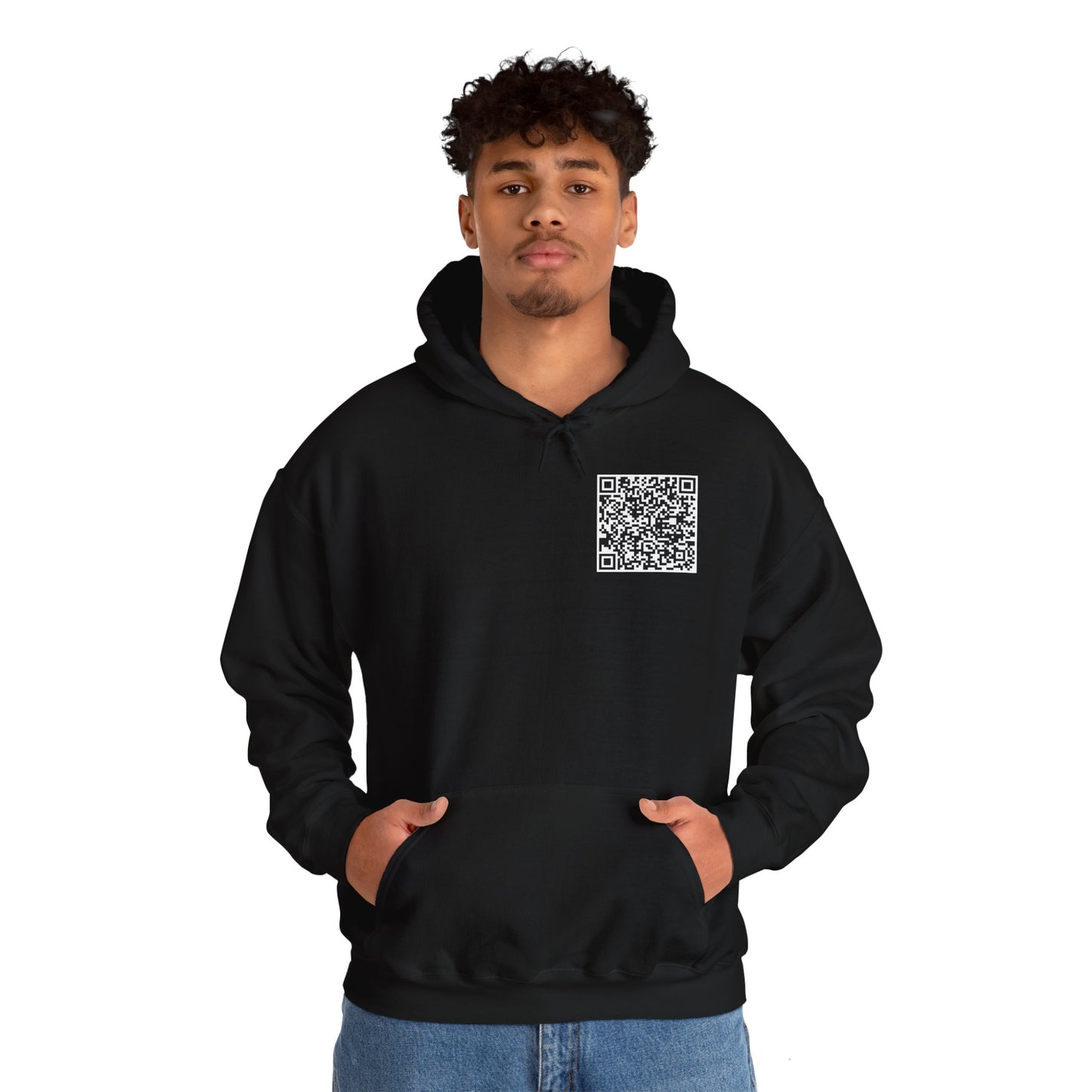 QR Code "FU" Hoodie  (QR Code On Front & Back)