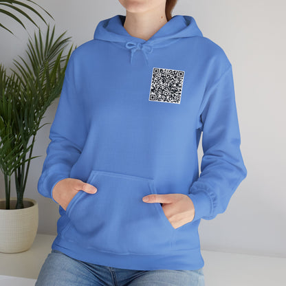 Blue QR Code Hoodie