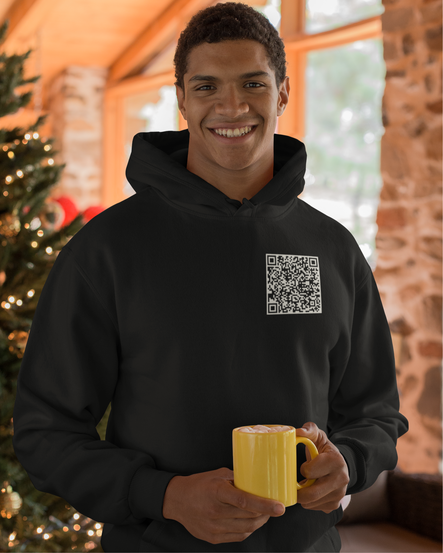 QR Code "FU" Hoodie  (QR Code On Front & Back)