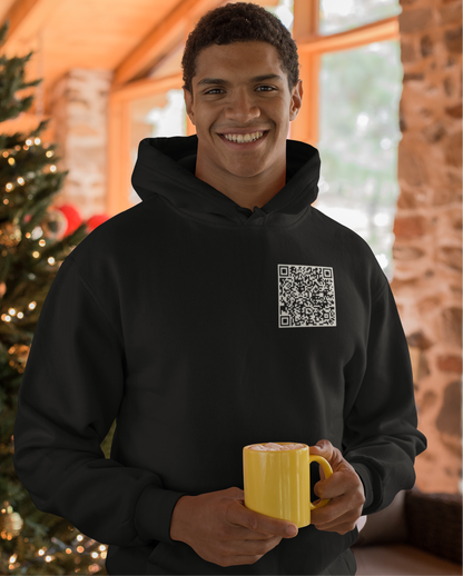 QR Code "FU" Hoodie  (QR Code On Front & Back)