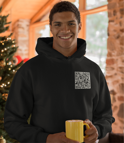 QR Code "FU" Hoodie  (QR Code On Front & Back)